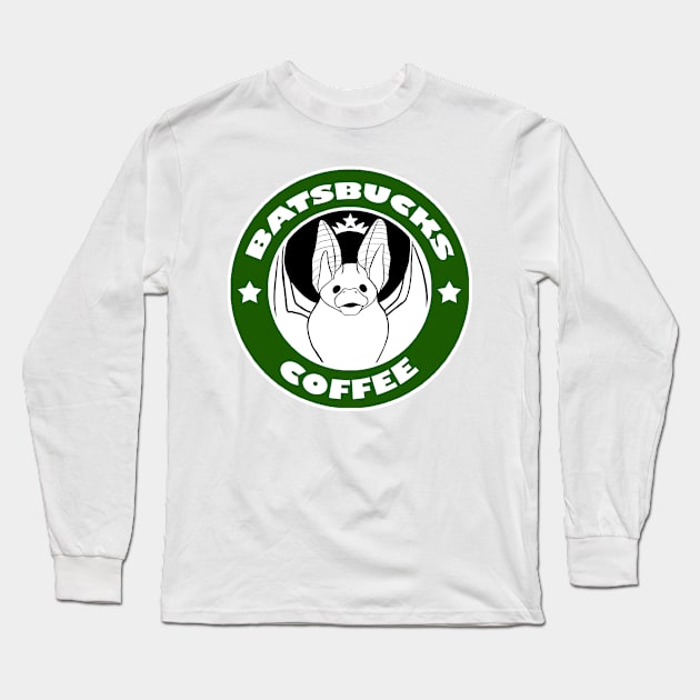 Batbucks Coffee Long Sleeve T-Shirt by Sierrapuz